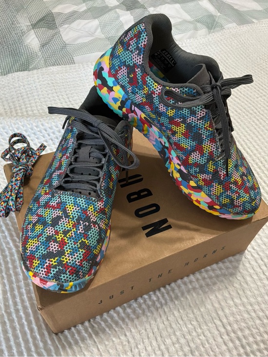 NOBULL Shoes - NOBULL Multicolor Mesh Athletic Shoes with Gray Laces